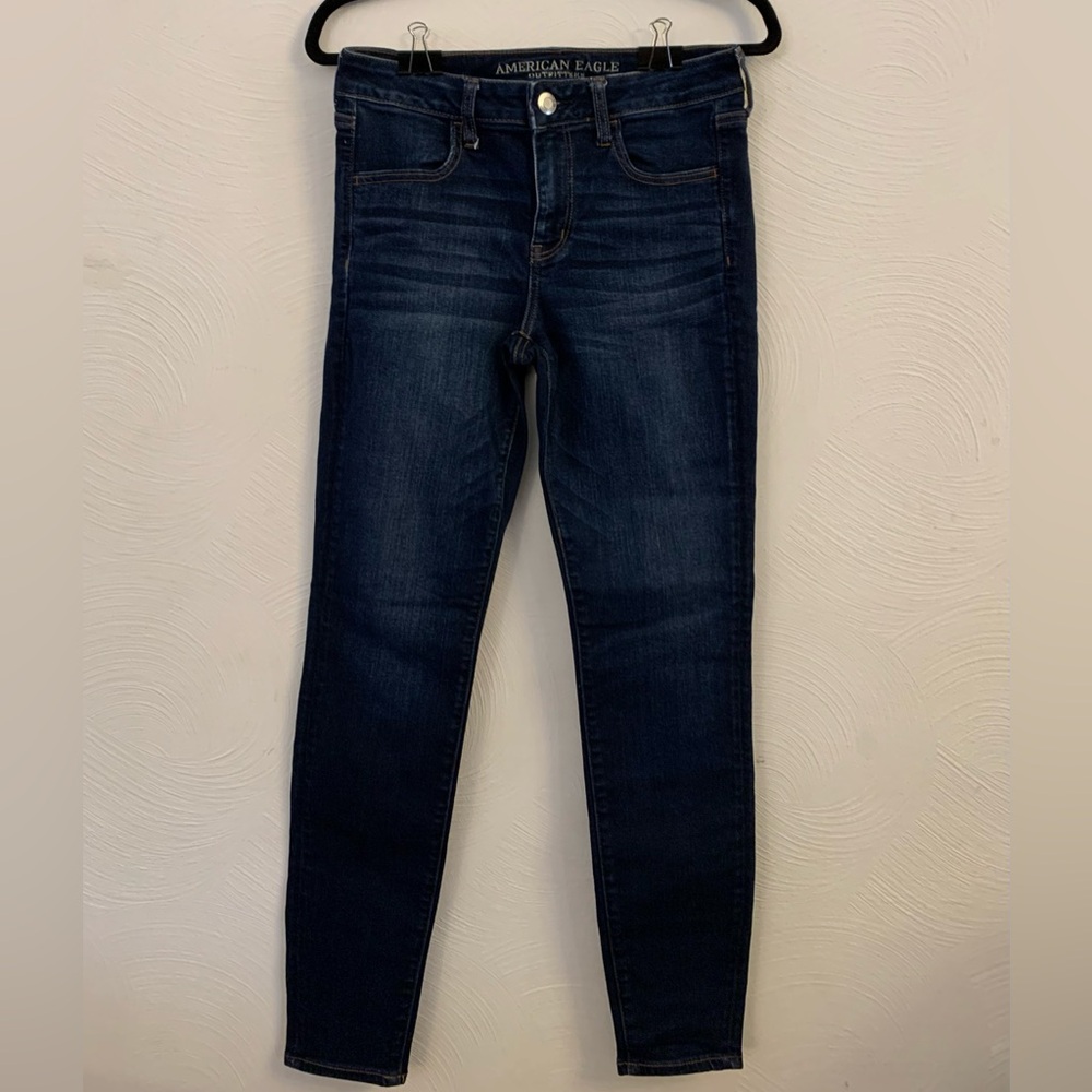 American Eagle - Size 10 Long (fits like 6/8) - Women's Dark Blue Skinny Jeans